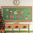 Merry Christmas Boho Rainbow Cut-Outs Be Merry Classroom Bulletin Board with Borders Set Bohemian Rainbow Cut Outs Winter Xmas Cardboard Paper Cut...