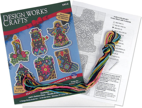 Design Works Crafts Christmas Fantasy Counted Cross Stitch Ornament Kit, Multi...