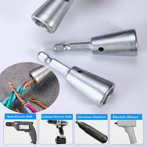 5 Pcs Wire Twister Tool for Drill, Stainless Steel Hex Shank Cable Wire Twisting Tool With 6MM Chuck Drill Wire Twister for Electrical Power Drill...