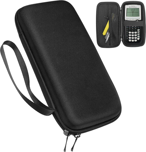 Xberstar Case for Texas Instruments TI-84 TI-83 Plus CE Graphing Calculators and More - Hard EVA Travel Carrying Shockproof Storage Bag (Pure blac...