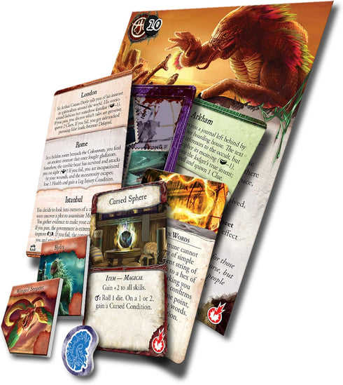Eldritch Horror Forsaken Lore Board Game EXPANSION | Mystery Game | Cooperative Board Game for Adults and Family | Ages 14+ | 1-8 Players | Avg. P...