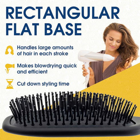 Giorgio Detangling Paddle Brush - Large Air Cushion Paddle Brush with Ball Tip Tourmaline Bristles-Anti Static Paddle Brush for Men and Women Hair...