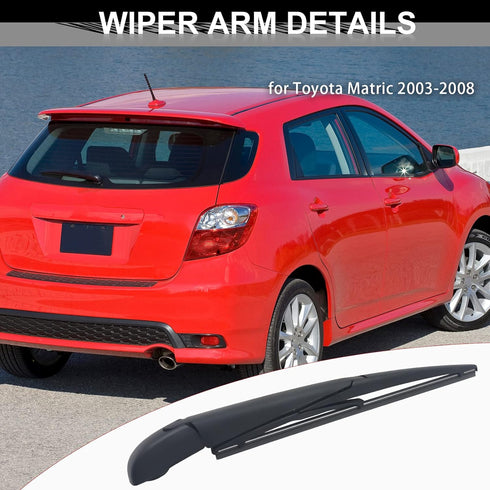 Triumilynn Rear Wiper Arm Blade for Toyota RAV4 2000-2005, Toyota Matrix 2003-2008, Highlander 2008-2013 Bras Essuie Glace Arriere # 85241-42040 8...