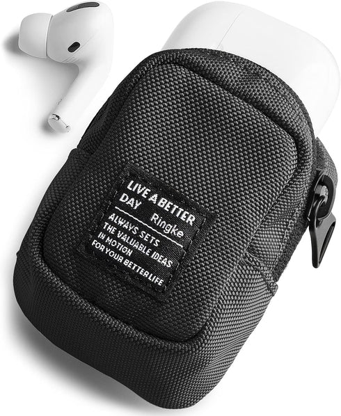 Ringke Mini Pouch Block, Mini Bag for Universal Wireless Ear Buds, Durable Waterproof Keychain Accessories Small Pouch Bags Compatible with AirPod...