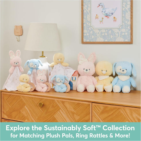 GUND Baby Sustainably Soft Bunny Lovey, Stuffed Animal Plush Blanket Made from 100% Recycled Materials, for Babies and Newborns, Pink/Cream, 10”...