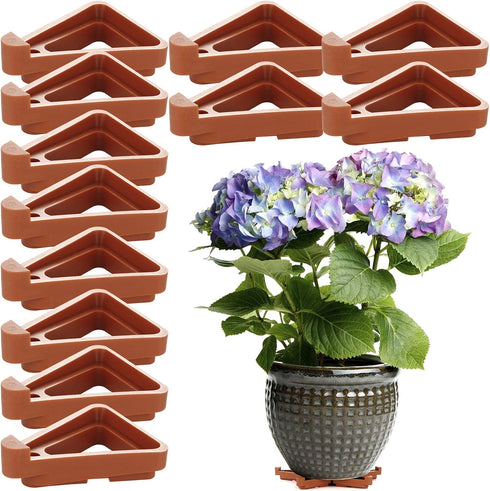 Firlar 24 PCS Plant Pot Toes, Plant Pot Feet Potted Plant Stand, Invisible Flower Pot Lifter Supports for Indoor Outdoor Gardening Plant Container...