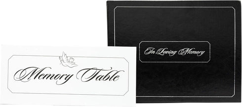 Funeral Memorial Book | Celebration of Life Guest Book | Bonus - White Memory Table Sign Included...