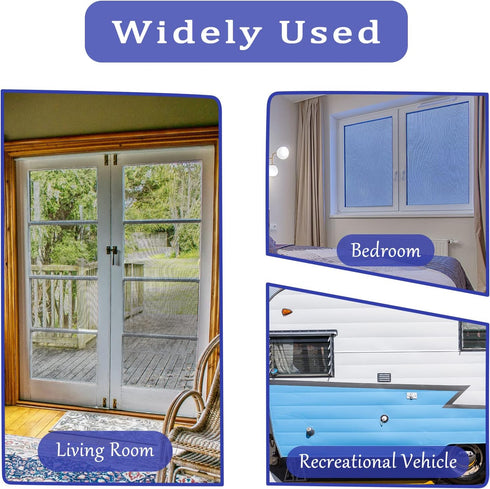 BAYTORY 30Pcs Window Screen Door Mesh Repair Kit, 3-Layer Strong Adhesive & Waterproof Tape Fiberglass for Screens Window, Door, Tent and Garden M...