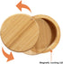 Totally Bamboo Triple Salt Cellar, 3 Tier Bamboo Kitchen Salt and Pepper Storage Box with Magnetic Swivel Lids...