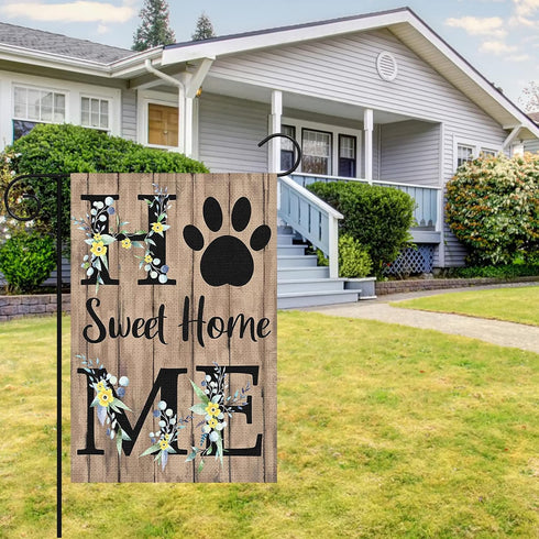 Home Sweet Home Spring Summer Garden Flag 12 x 18 Inch Lawn Flag Double Sided Printed with Pattern Outdoor Yard Welcome Flag Farmhouse Seasonal Ou...