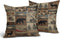 Western Rustic Bear Throw Pillows Cover Set of 2 Wild Animal Bear Deer Moose Pillow case 18x18 inch Lodge Wildlife Cotton Linen Outdoor Cabin Deco...