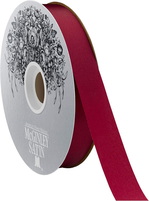 Berwick 210, 7/8" W x 100 yards, New Wine Bulk Satin Acetate Craft Ribbon Spool...