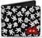 Buckle-Down Men's Disney Wallet, Bifold, Mickey Mouse M Icon Hand Gestures Scattered Black White, Vegan Leather, Multicolor, Standard Size...