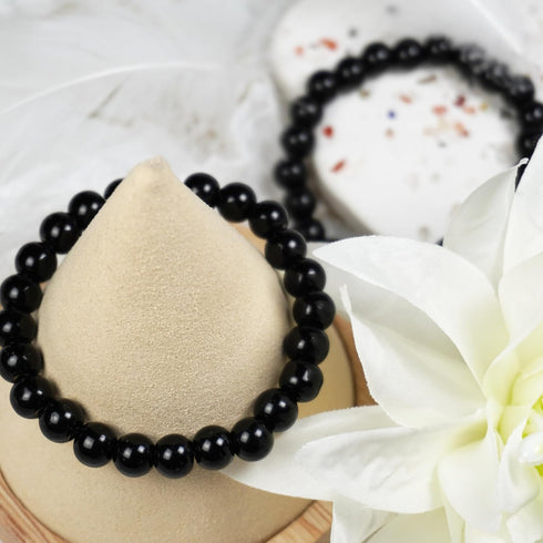 145pcs Glass Beads, 8mm Glass Beads for Barcelet and Jewelry Making DIY Crafts (Black)...