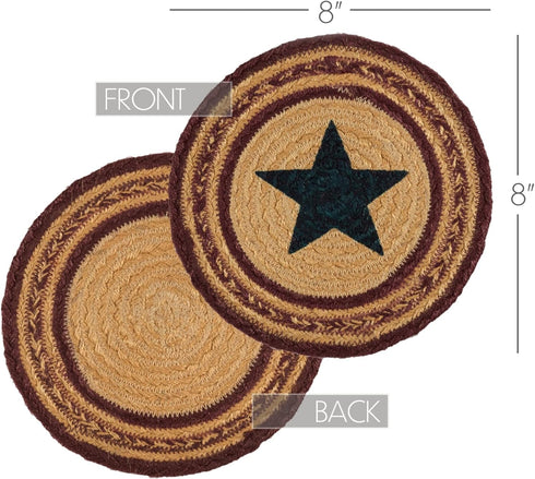 VHC Brands Potomac Table Trivet, Burgundy, 8"...