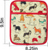 Pot Holders Set of 2 Heat Resistant 480? Kitchen 100% Cotton Comfortable Lining Printing Dog Flower Women Men Home Cooking Baking Microwave BBQ Gi...