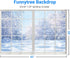 Funnytree Winter Landscape Window Photography Backdrop Christmas Snow Trees Scenery Background Baby Kids Party Decorations Portrait Cake Table Ban...