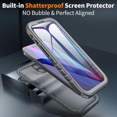 Cozycase Compatible with iPhone 13 Waterproof Case - Full Body Dustproof Shockproof Built-in Screen Protector Rugged Waterproof Case for iPhone 13...