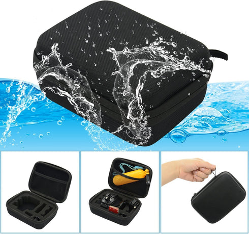 Carrying Case Protective Bag with Water Resistant EVA Compatible with Gopro Hero 12 11 9 8 7 6 5/AKASO EK7000/Brave 4 5 6 7/V50 Elite/Dragon Touch...