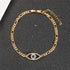 Evil Eye Hamsa Hand Charm Anklet for Women Teen Girls, Dainty Handmade Sideways Hanging Evil Eye Real 14K Gold / 18K Gold/Silver Ankle Bracelet Mi...