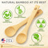 Golden Nature Bamboo Spoon Set (10 Pc), Small Kitchen Teaspoons, Tiny Wooden Spoons Perfect for Sugar, Spices, Seasoning, Coffee, Jam, Herbs, Hone...