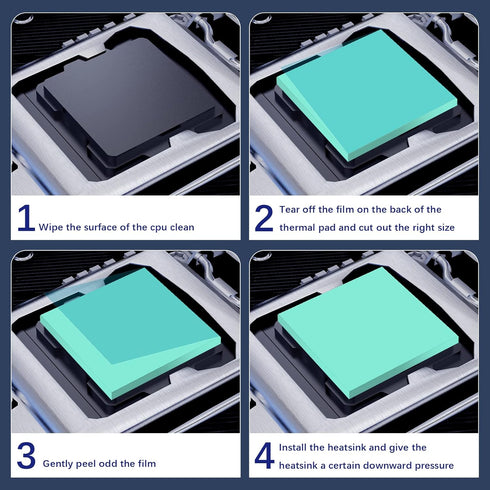 Thermal Pad, Silicone Thermal Pads 80x40x2mm, for Laptop Heatsink/GPU/CPU/LED Cooler, High Temperature Resistance and Non Conductive...