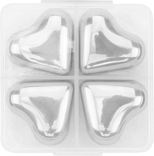 Southern Homewares Heart Shape Stainless Steel Chilling Ice Cubes Reusable For Whiskey Wine Beverage Set of 4 - SH-10162-S4...