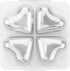 Southern Homewares Heart Shape Stainless Steel Chilling Ice Cubes Reusable For Whiskey Wine Beverage Set of 4 - SH-10162-S4...