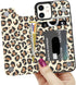 LETO for iPhone 12 Pro Case,iPhone 12 Case,Flip Folio Leather Wallet Cover with Fashion Flower Designs for Girls Women,Built-in Card Slots Kicksta...