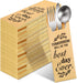 Gueevin 100 Pcs Tomorrow Will Be The Best Day Ever Wedding Paper Silverware Bags Utensil Holder Rustic Cutlery Pouch Bag for Wedding Rehearsal Din...