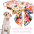 Unique style paws Cartoon Dog Collar with Bow Spring Summer Collar with Flower for Small Medium Large Boys Girls Dogs...