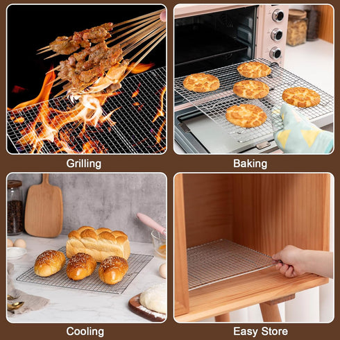 Cooling Rack, 13"x13.8" Cookie Cooling Racks for Cooking and Baking, Oven and Dishwasher Safe, Kitchen Wire Baking Rack for Roasting, Grilling, Se...