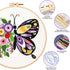 BREENHILL 2 Sets Embroidery Kit Starter with Pattern and Instructions, DIY Beginner Starter Cross Stitch Kit Include Embroidery Hoop, Needlework f...