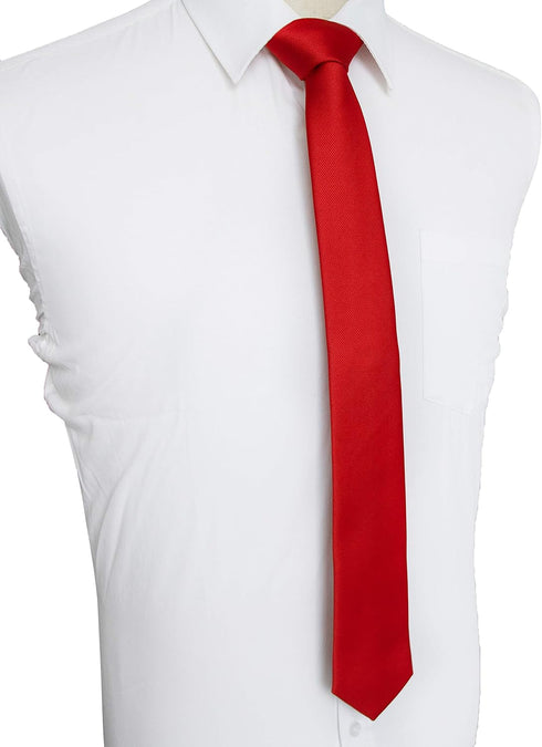 JEMYGINS 2.4" Solid Color Skinny Tie Slim Necktie for Men...