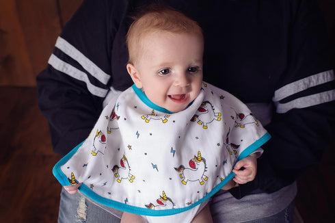 Ziggy Baby Muslin Burp Cloths, Burpy Bib Set (3 Pack) Unicorn, Rainbow, Cupcake...