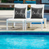 Waterproof Outdoor Throw Pillow Cover, 2 Pack Relax Printing Throw Pillow Case UV Protection Garden Cushion Cover for Patio Sofa Couch Balcony Chr...