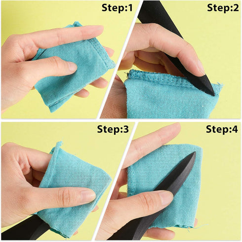 Outus 3 Pcs Point Turner Seam Creaser Tool for Sewing Quilting Pressing Seams and Marking Fabric Plastic Point Turner with Seam Creasing Edge for ...