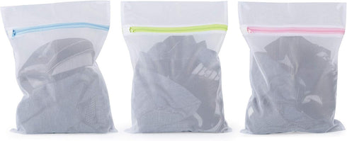 Mesh Laundry Bags 6-Pack Medium 16 x 12 Inch Laundry Wash Bag Colorful Zipper for Delicates, Blouse, Hosiery, Stocking, Underwear, Bra Lingerie, S...
