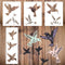 Hummingbird Stencil Set for Crafts, Reusable Silhouette Patterns for Painting Wood, Walls and Garden Decor...