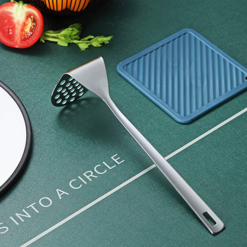 Stainless Steel Potato Masher, Berglander Heavy Duty Metal Potato Ricer, Food Masher Utensil Hand Masher, Vegetables Fruits Versatile Masher, Heat...