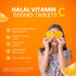 Halal Vitamin C 500mg Tablets with Rose Hips Supports Immune System, Natural Antioxidant with Citrus Bioflavonoids - Vegan - Gluten-Free - 2 Month...