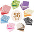 AUEAR, 56 Pack Quilting Fabric 10"X10" Cotton Fabric Fat Squares Sheets Printed Floral Quilting Supplies for Sewing Quilting Patchwork Scrapbookin...