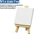 FIXSMITH 3x3 Inch Mini Stretched Canvas Easel Set- Bulk Pack of 12,Small Stretched White Blank Canvas Panels & Wood Easels for Painting Craft Draw...