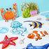 72 PCS Sea Life Paper Cutouts Under Sea Classroom Decorations Summer Ocean Bulletin Board Decor Tropical Fish Cutouts for School Classroom Bulleti...