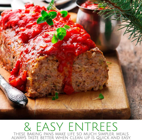 PLASTICPRO [1 Lb 10 Pack Disposable Loaf Pans Aluminum Tin Foil Meal Prep Bakeware - Cookware Perfect for Baking Cakes, Bread, Meatloaf, Lasagna 1...