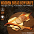 5StarMoon Bread Knife for Homemade Bread - 16" Wooden Bread Bow Knife, Sourdough Bread Knife & Bagel Cutter - Serrated Fiddle Bow Bread Slicer for...