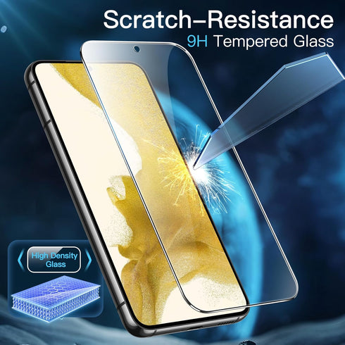 JETech Screen Protector for Samsung Galaxy S22 5G 6.1-Inch, Tempered Glass Film with Easy Installation Tool, Fingerprint ID Compatible, HD Clear, ...
