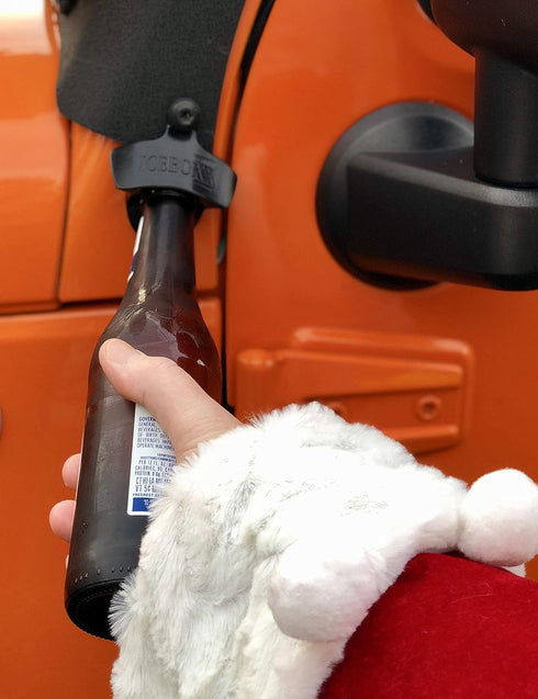 ICEBOXX Body Mounted Bottle Opener Jeep Accessory fits Jeep Wrangler JK, JK Unlimited...