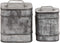 Deco 79 Metal Decorative Canisters Decorative Containers, Set of 2 Decorative Keepsake Boxes 8", 7"H, Silver...