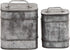 Deco 79 Metal Decorative Canisters Decorative Containers, Set of 2 Decorative Keepsake Boxes 8", 7"H, Silver...